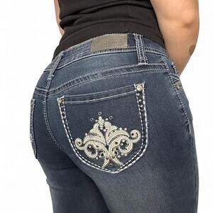 2000s Hydraulic Low-Rise Skinny Rhinestone Jeans – Lola Curvy 5/6
